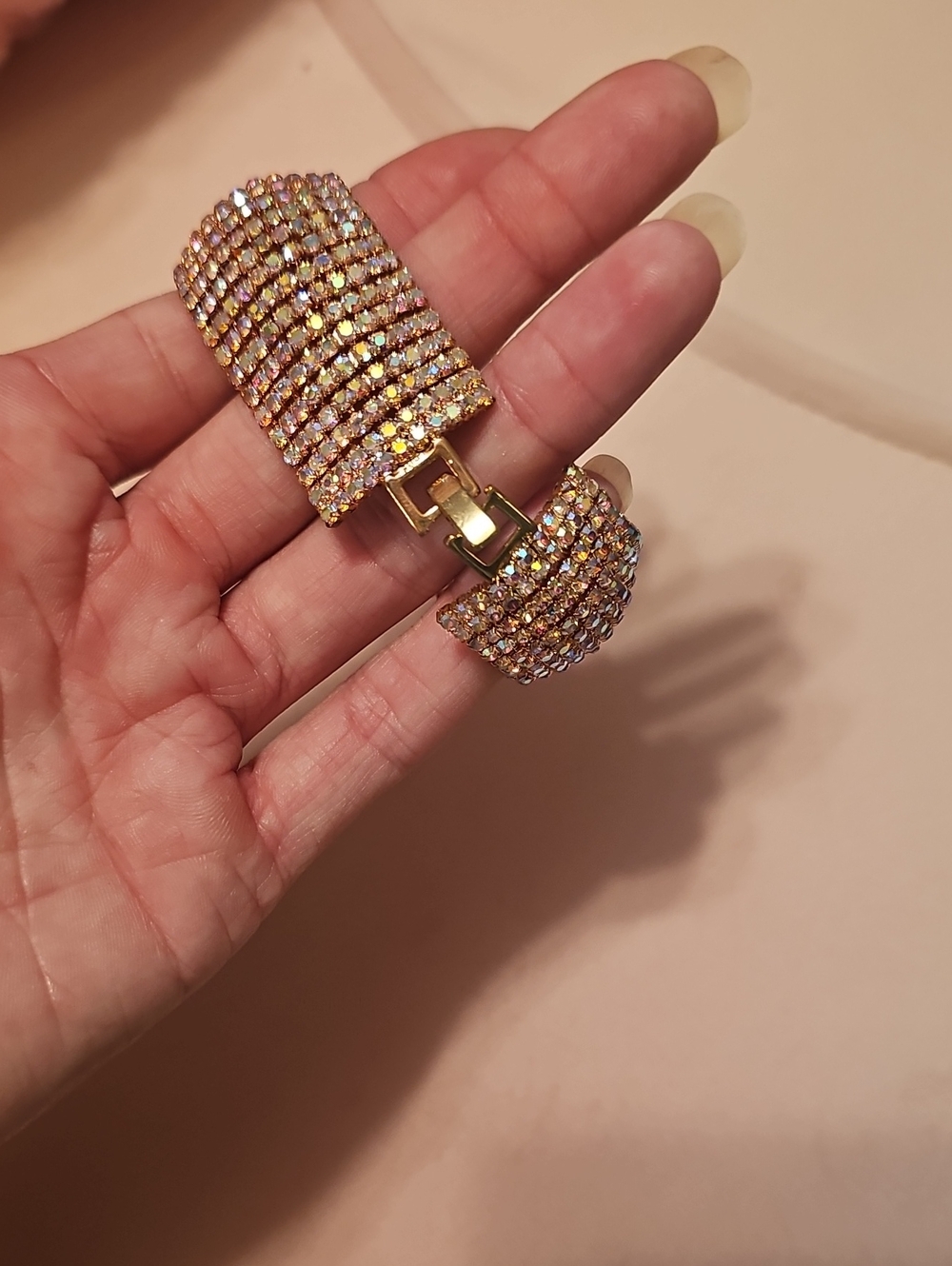 Anthropologie Aurora Borealis Crystal Cuff Bracelet - Picture 3 of 6